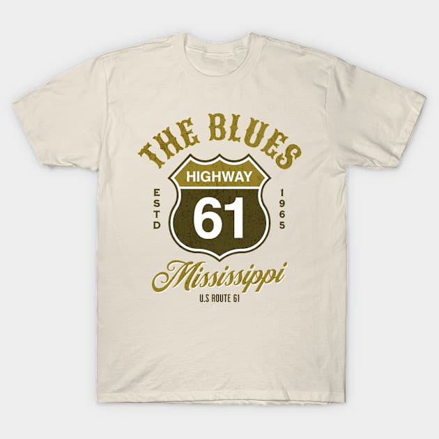 Highway 61 T-Shirt by Three Meat Curry